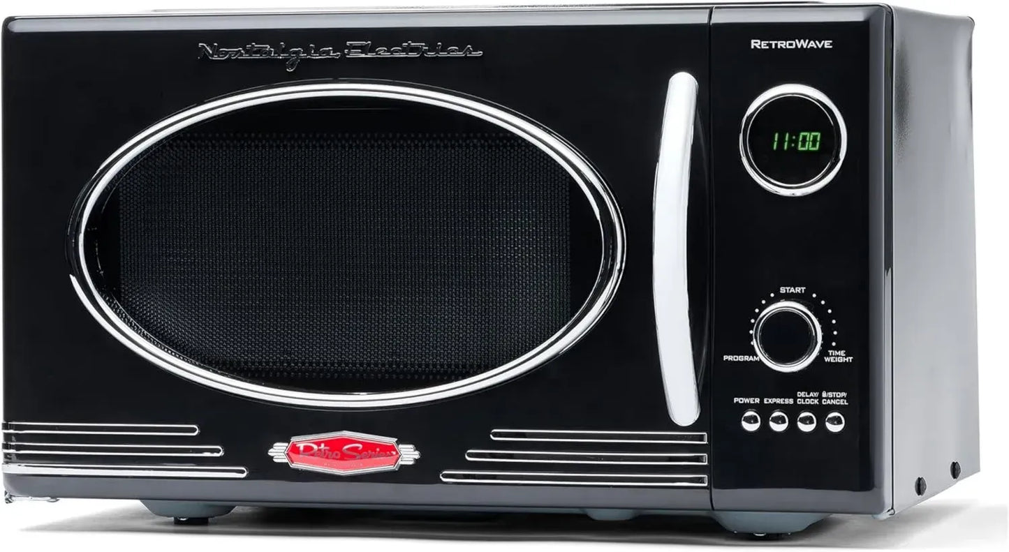 Four à Micro-ondes Rétro 800W - 25L - 12 Programmes - Noir